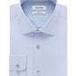 Calvin Klein Men's Steel Classic Fit Non Iron Performance Herringbone Spread Collar Dress Shirt Blue Size 16.5X32-33