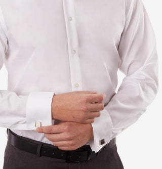 Calvin Klein Men's Classic Fit Non Iron Performance French Cuff Dress Shirt White Size 16.5X32X33