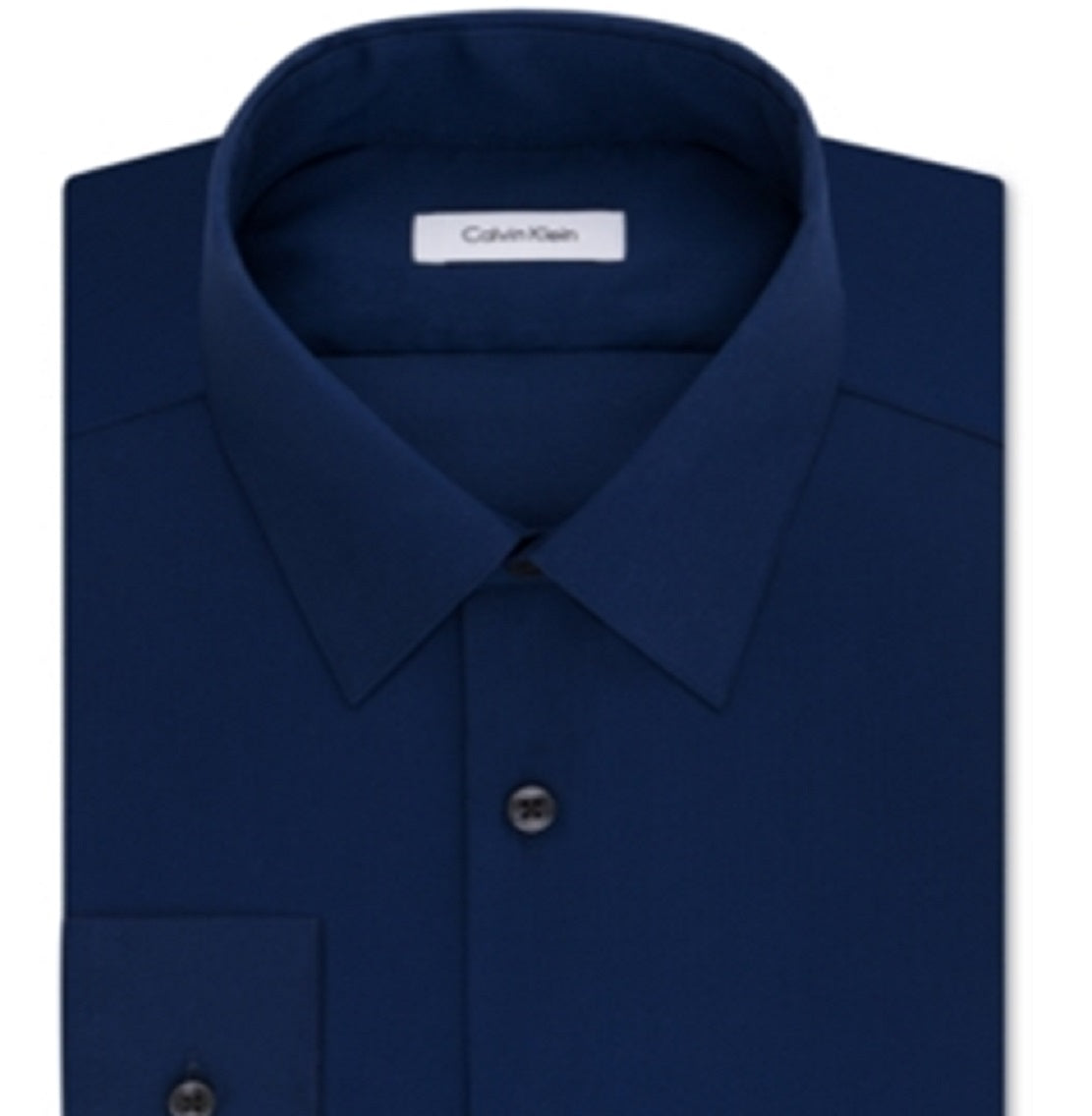 Calvin Klein Men's Men's Slim Fit Non Iron Herringbone Dress Shirt Blue Size 17.5X34X35