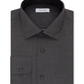 Calvin Klein Steel Men's Classic-Fit Non-Iron Performance Herringbone Spread Collar Dress Shirt Gray Size 18 36-37