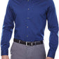 Calvin Klein Men's Slim Fit Non Iron Performance Herringbone Point Collar Dress Shirt Blue Size 16.5X34-35