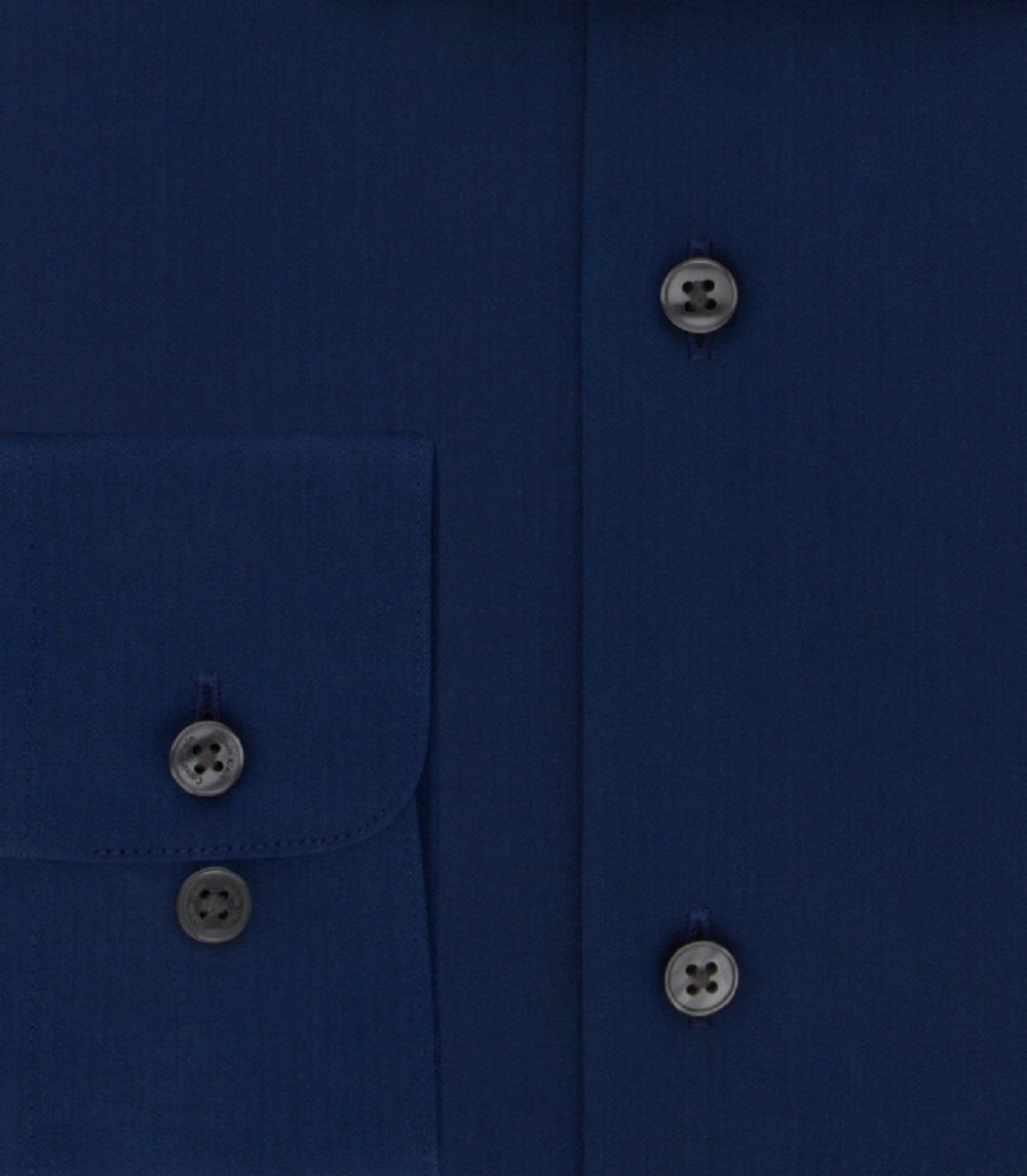 Calvin Klein Men's Classic Fit Non Iron Herringbone Spread Collar Dress Shirt Blue Size 16.5X34X35