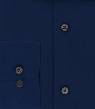 Calvin Klein Men's Classic Fit Non Iron Herringbone Spread Collar Dress Shirt Blue Size 16.5X34X35