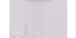 Calvin Klein Men's Classic Fit Non Iron Pink Check Dress Shirt Gray Size 15X32X33