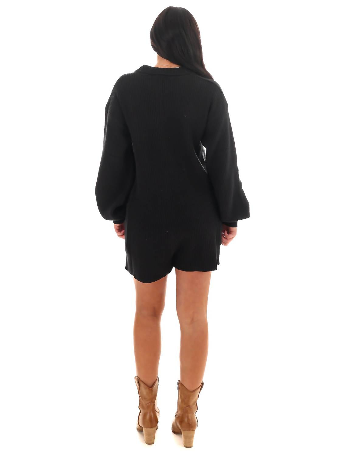Blue Blush - Warm Embrace Button Up Romper