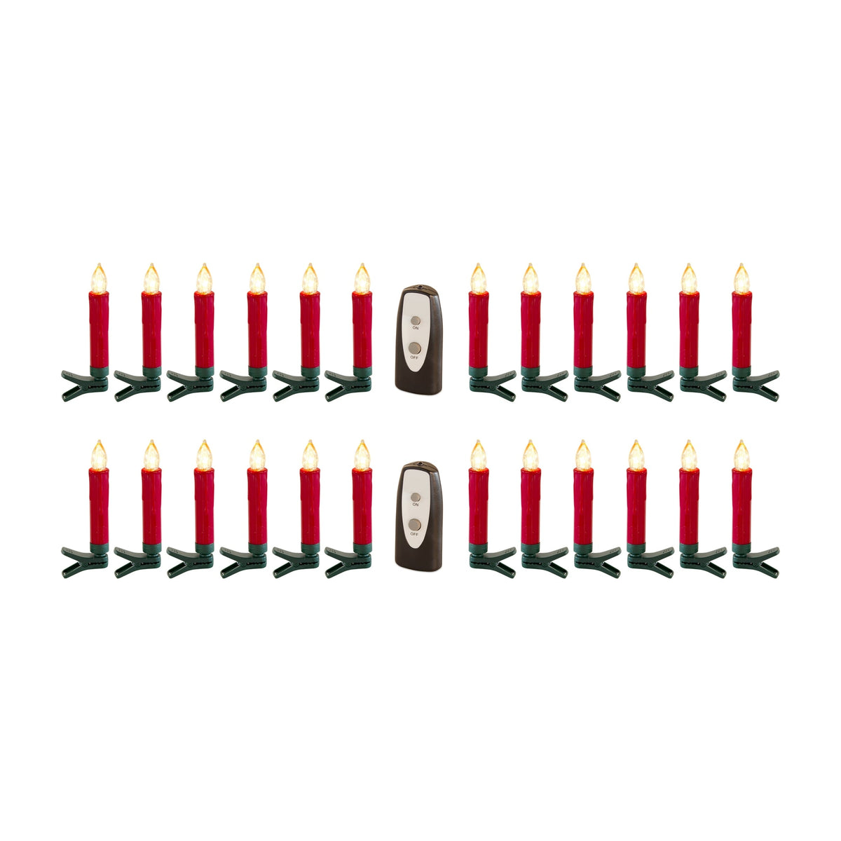 LED Clip on Taper Candle w Remote (Set of 24)