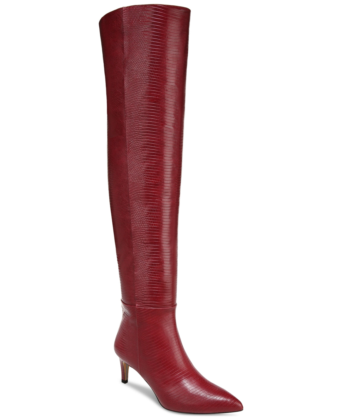 Sam Edelman Women's Ursula Leather Over The Knee Boot Red Size 6.5 M