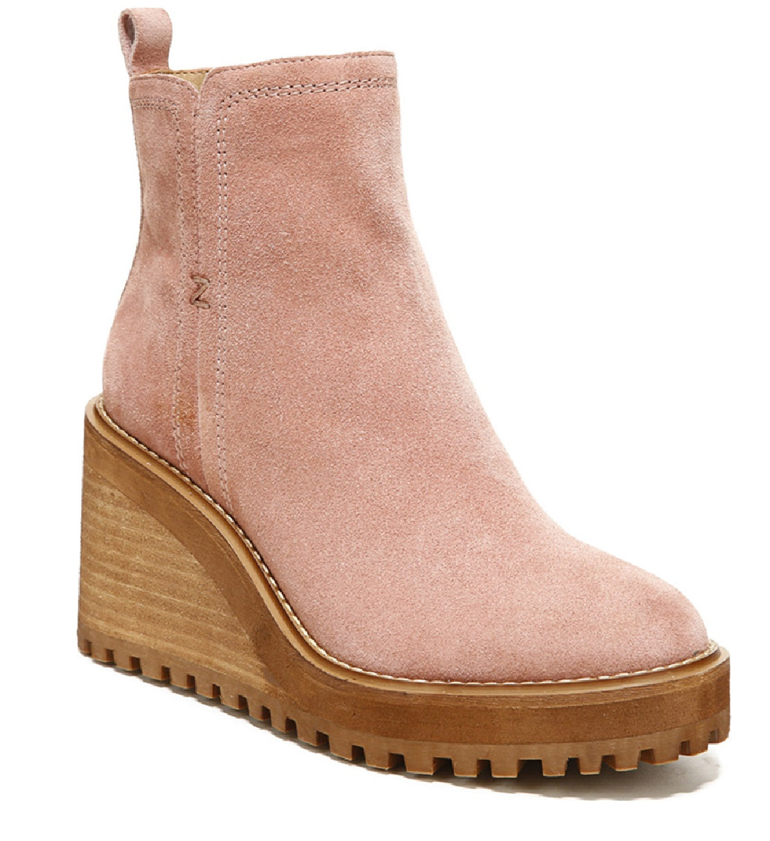 Zodiac Women's Julie Wedge Bootie Pink Size 7.5 M
