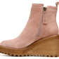 Zodiac Women's Julie Wedge Bootie Pink Size 7.5 M