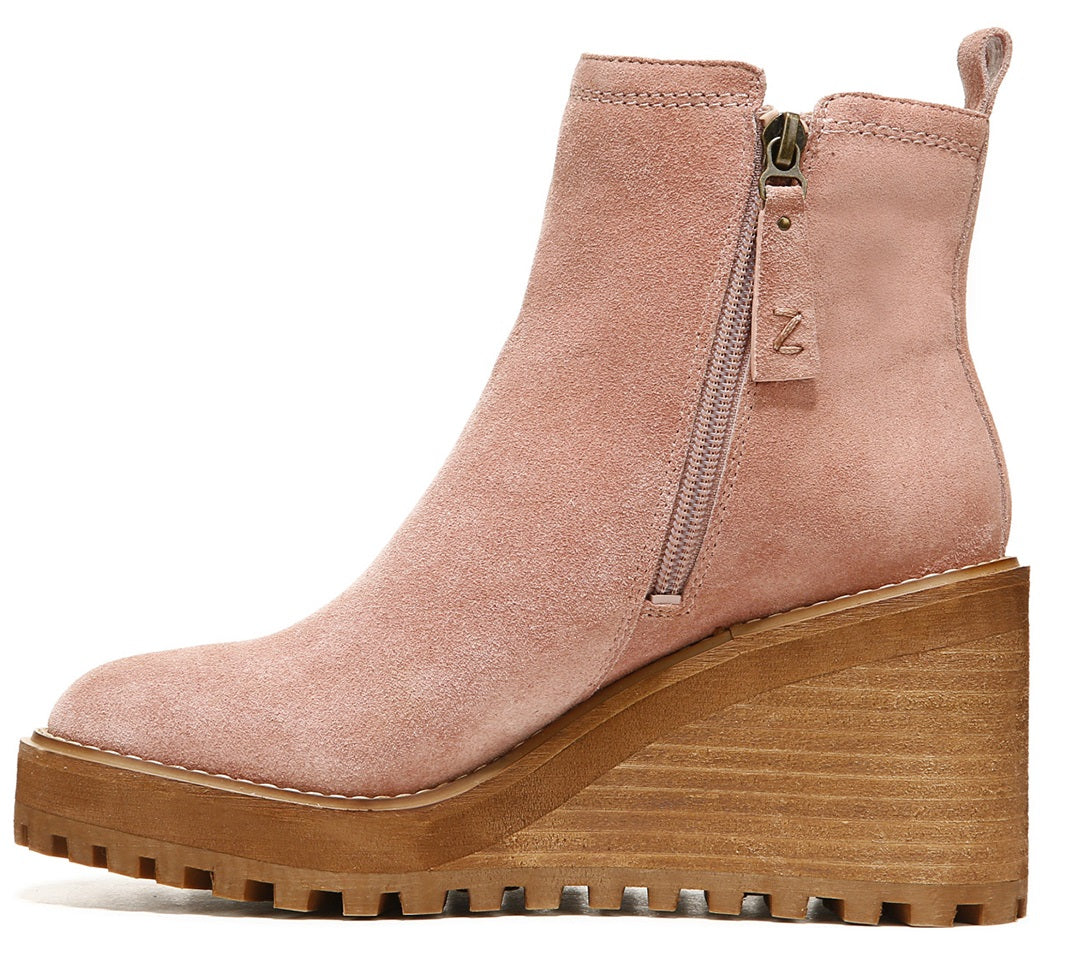 Zodiac Women's Julie Wedge Bootie Pink Size 7.5 M