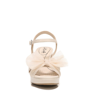 Lifestride Women's Last Dance Platform Sandal Beige Size 8.5 W