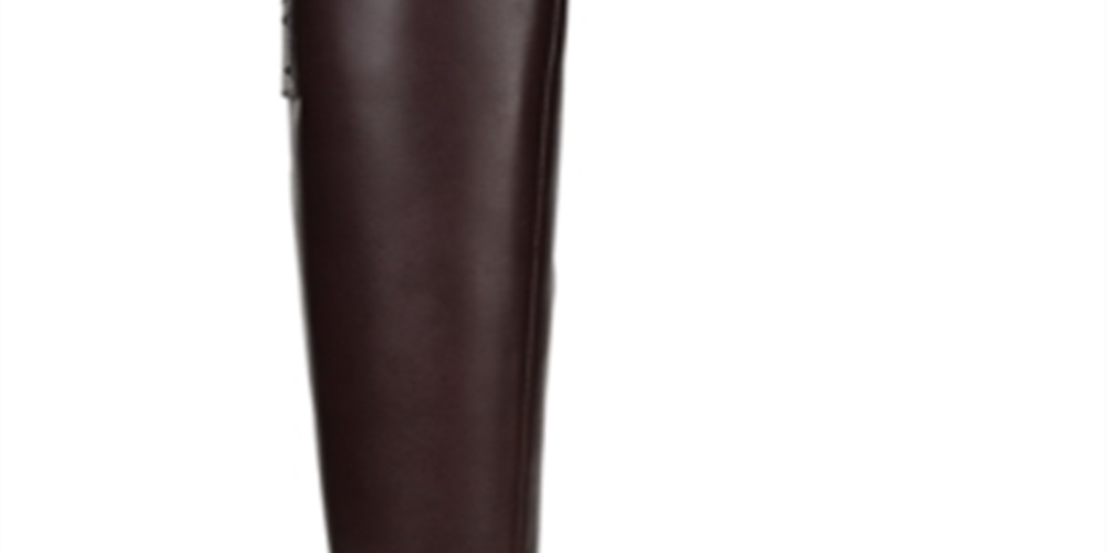 Franco Sarto Women's Henrietta Leather Almond Toe Knee High Fashion Boots Brown Size 6 M