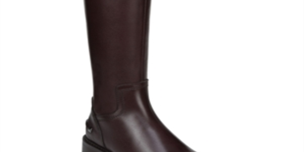 Franco Sarto Women's Henrietta Leather Almond Toe Knee High Fashion Boots Brown Size 6 M