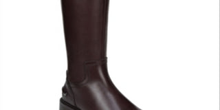 Franco Sarto Women's Henrietta Leather Almond Toe Knee High Fashion Boots Brown Size 6 M