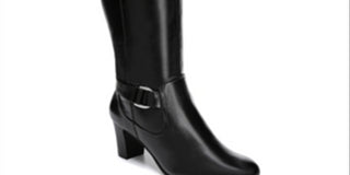 LifeStride Women's Marta Black High Shaft Boots Black Size 10W