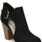 Fergalicious Women's Palmer Cut Out Bootie Black Size 7 M