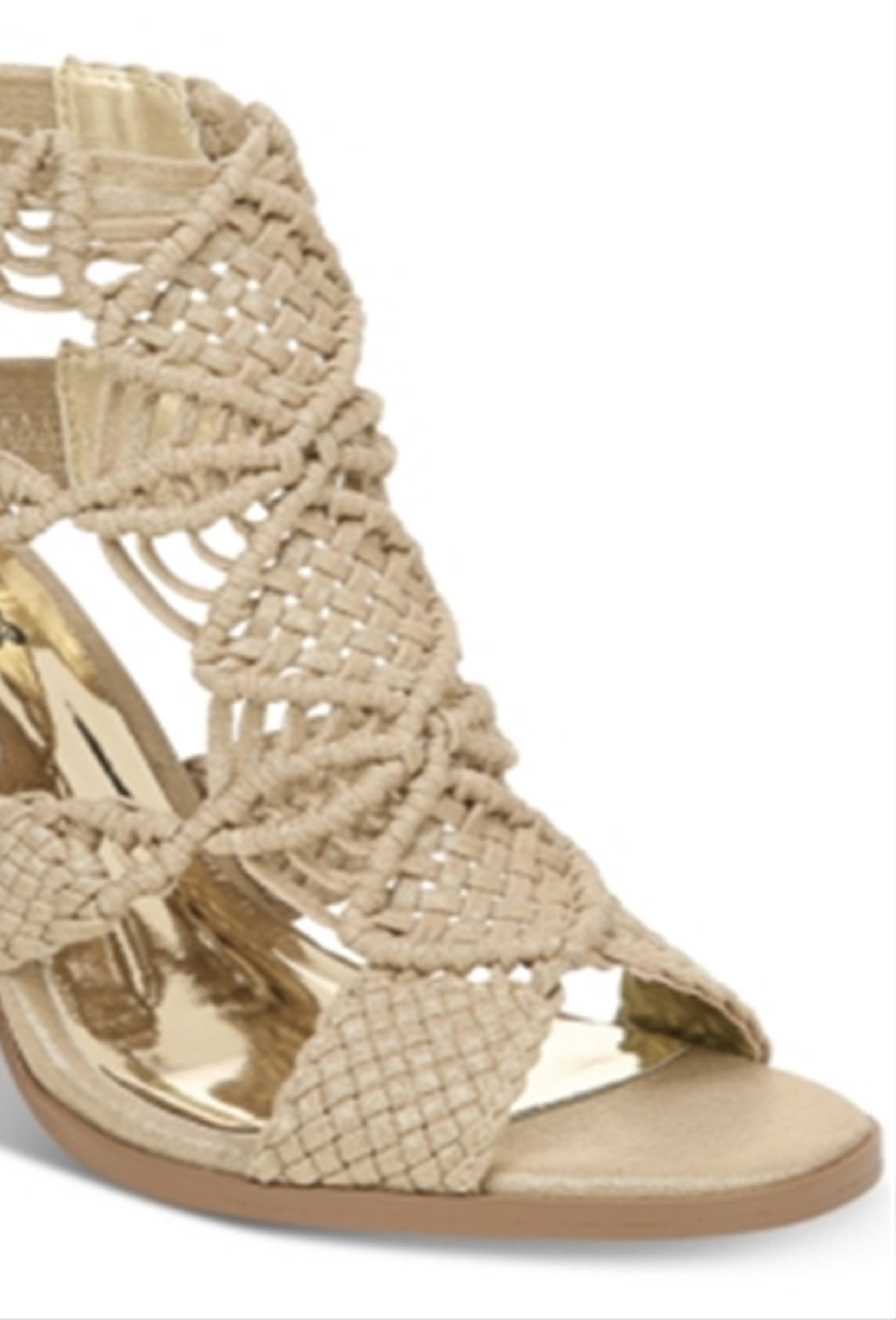 Carlos by Carlos Santana Women's Nadia Macrame Open Toe Heels Yellow Size 9.5 M