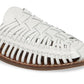 Sam Edelman Women's Comfort Cushioned Woven Keelyn Round Toe Block Heel Slip on Leather Mules White Size 6.5