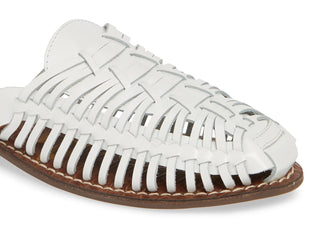 Sam Edelman Women's Comfort Cushioned Woven Keelyn Round Toe Block Heel Slip on Leather Mules White Size 6.5