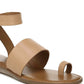 Franco Sarto Women's Gracious Leather Open Toe Casual Ankle Strap Sandals Brown Size 6.5 M