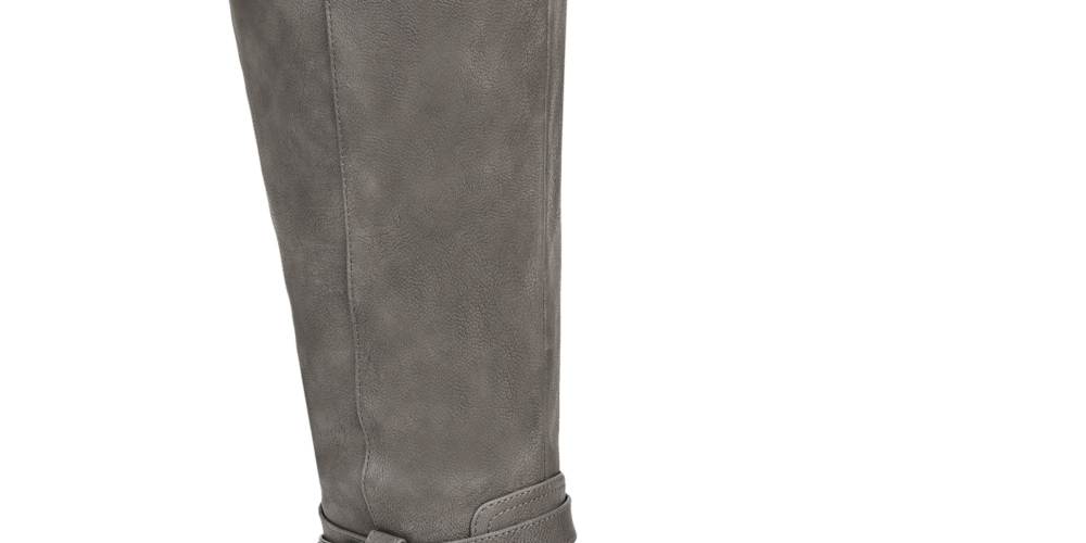 Lifestride Women's Xtrovert Wide Calf High Shaft Boots Shoes Gray Size 9M