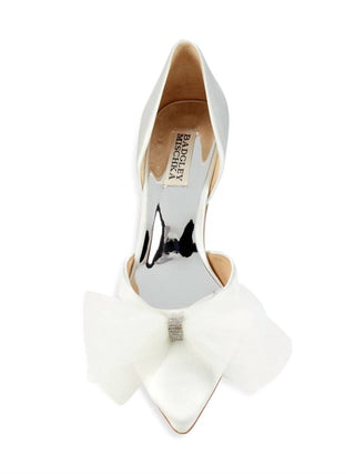 Badgley Mischka - WOMEN METALLIC FESTIVE EMBELLISHED BOW PUMPS