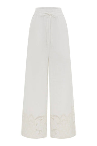 Alemais - Pegasus Embroidered Pull-on Pants
