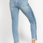 Judy Blue - Side Panel Fray Hem Cropped Jeans