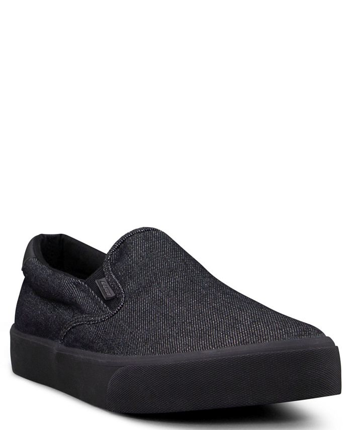 Lugz Men's Clipper Classic Slip On Fashion Sneakers Black Size 12 D