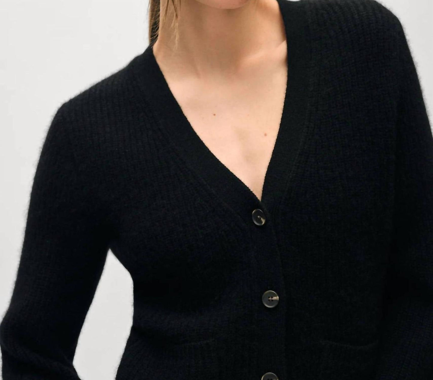 White + Warren - Cashmere Fluted Sleeve Cardigan