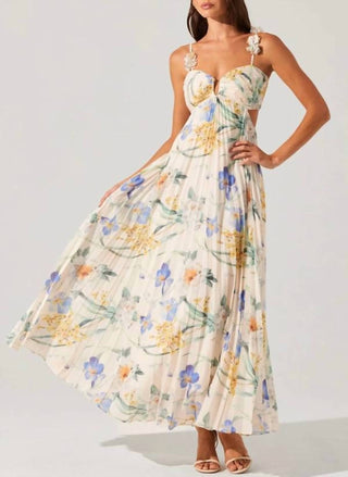 Astr - Women's Emese Floral Pleated Maxi Dress