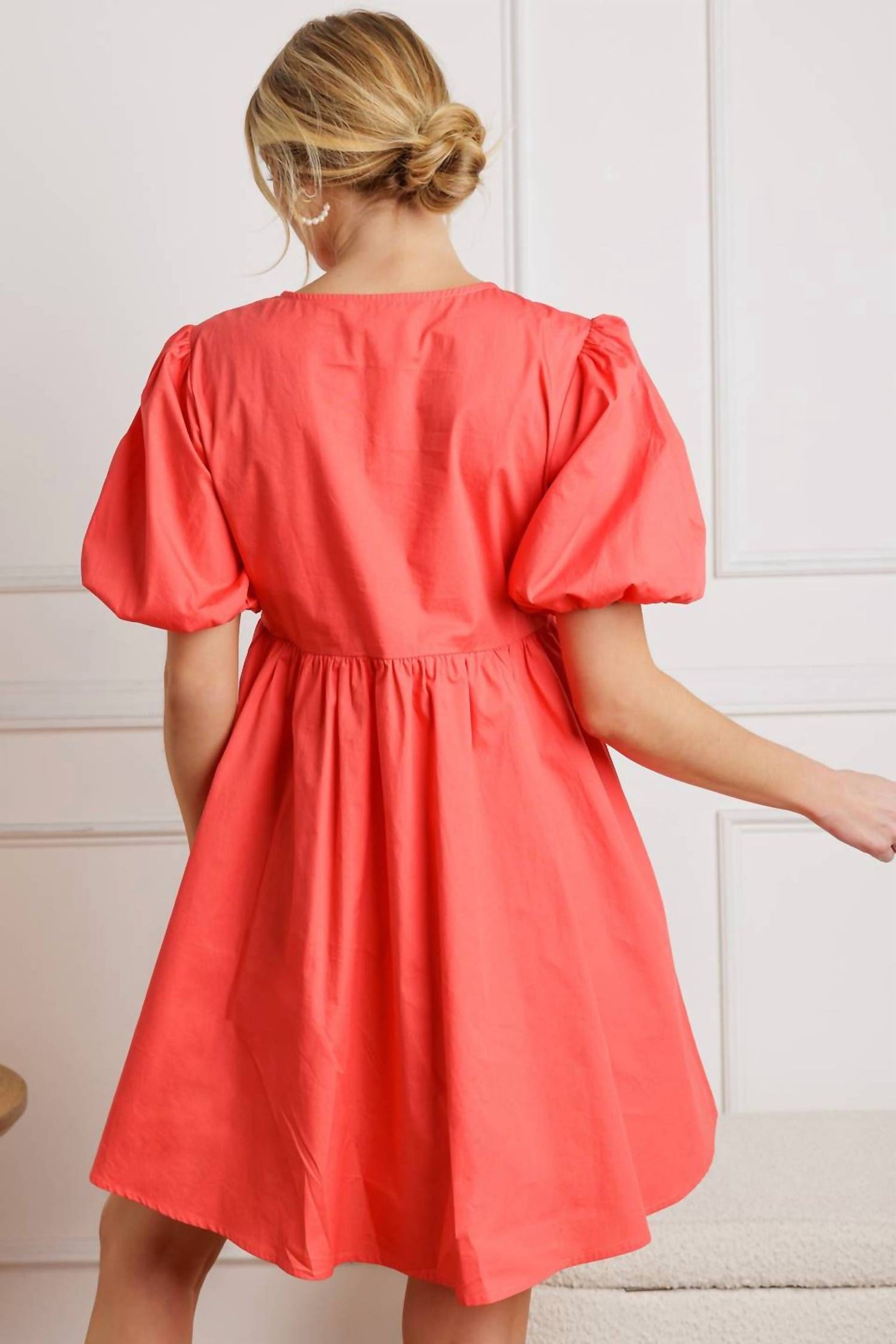 Entro - One Step Closer Bubble Sleeve Dress