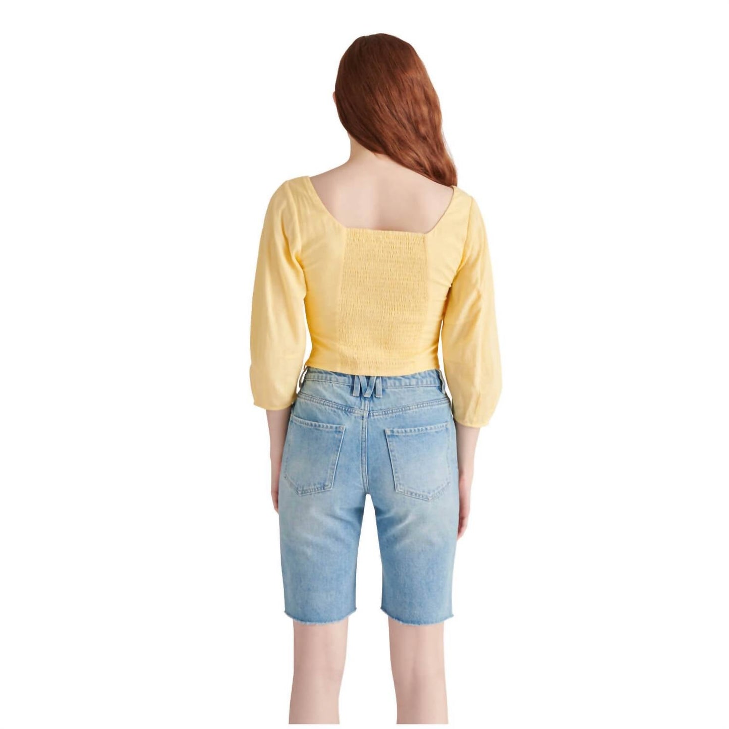 Steve Madden - Shay Smocked Back Crop Top