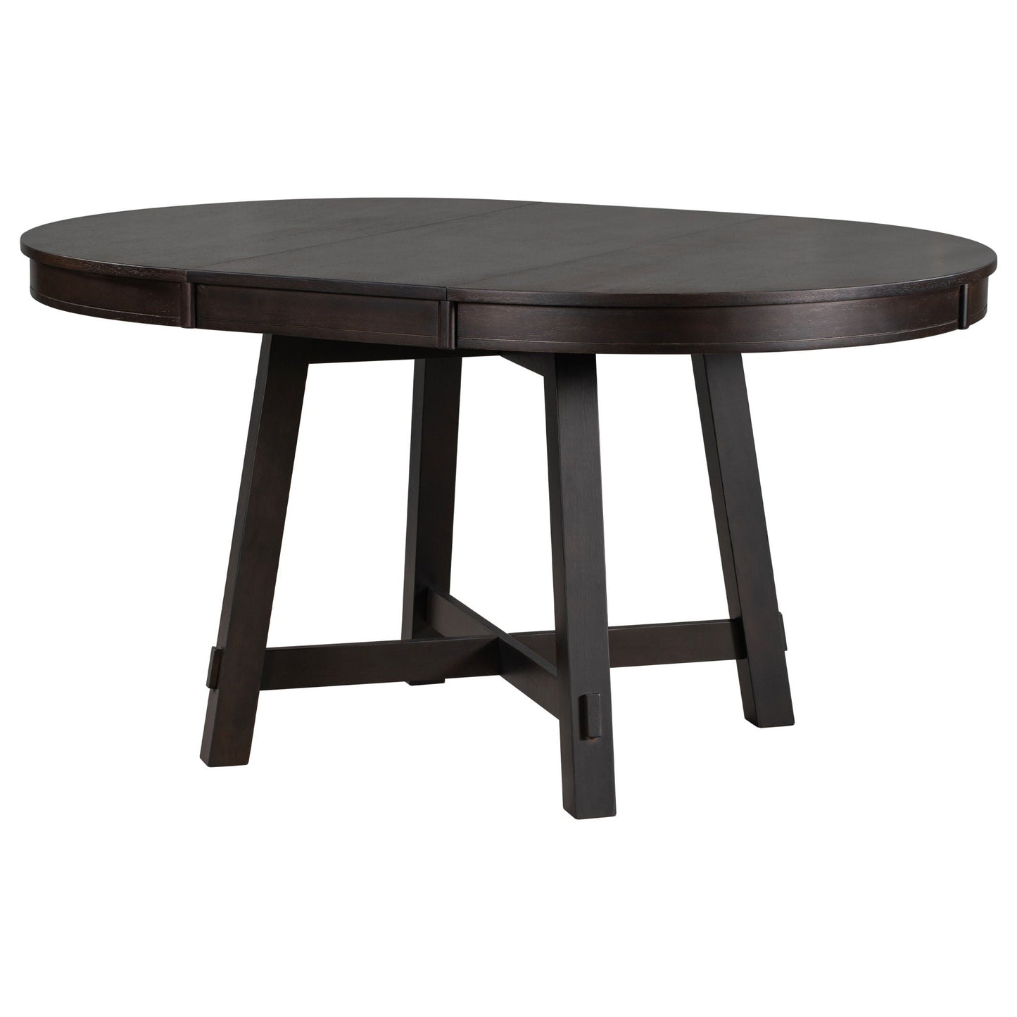 Gia Round Extendable Dining Table with 16" Leaf Wood
