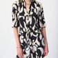Joseph Ribkoff - Geometric Print Tie Front Blouse