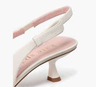 Kate Spade - Riley Slingback Smooth Leather Kitten Heel
