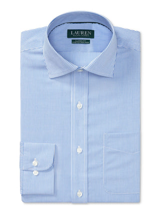 Ralph Lauren Men's Classic Regular Fit Non Iron Stretch Striped Dress Shirt Size 16.5