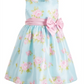 Good Lad Toddler Girl's Floral Shantung Dress Blue Size 4