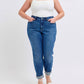 Judy Blue - Plus Mid-rise Boyfriend Jeans With Cuff