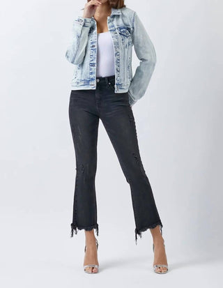 Trendsi - Risen Button Up Washed Denim Jacket