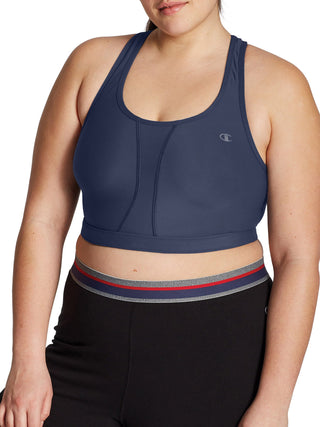 Champion Women's The Vented Plus Sports Bra Blue Size 2X