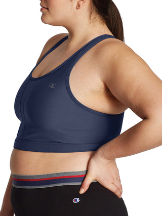 Champion Women's The Vented Plus Sports Bra Blue Size 2X