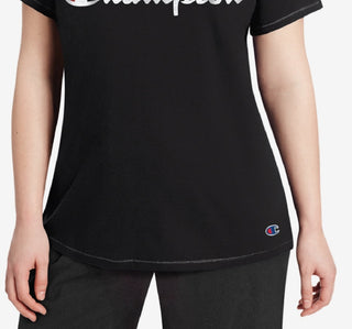Champion Women's Logo T-Shirt Black Size 4X