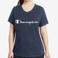 Champion Women's Logo T-Shirt Blue Size 1X
