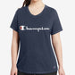 Champion Women's Logo T-Shirt Blue Size 2X