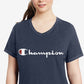 Champion Women's Logo T-Shirt Blue Size 2X