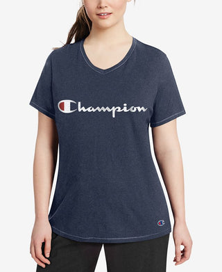 Champion Women's Logo T-Shirt Blue Size 3X