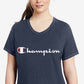 Champion Women's Logo T-Shirt Blue Size 3X