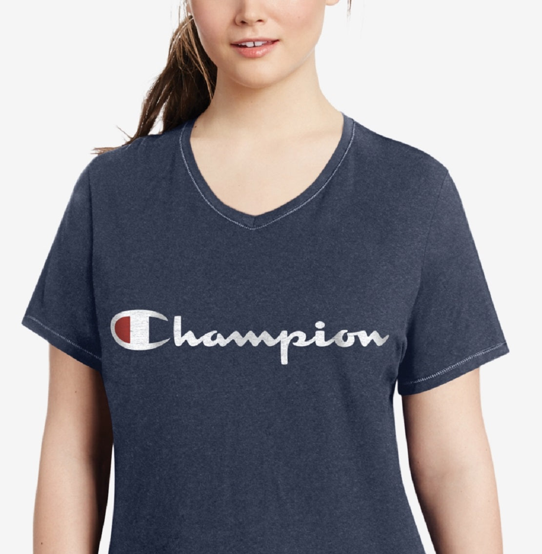 Champion Women's Logo T-Shirt Blue Size 3X