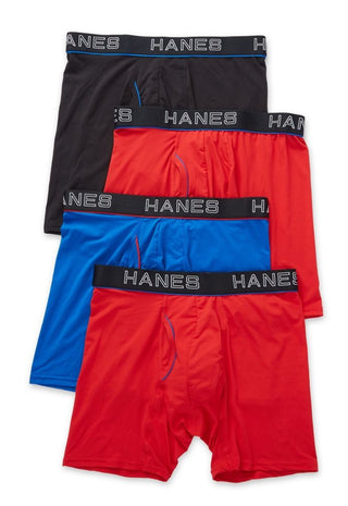 Hanes Men's Ultimate 4Pk Comfort flex Boxer Briefs Red Size Medium